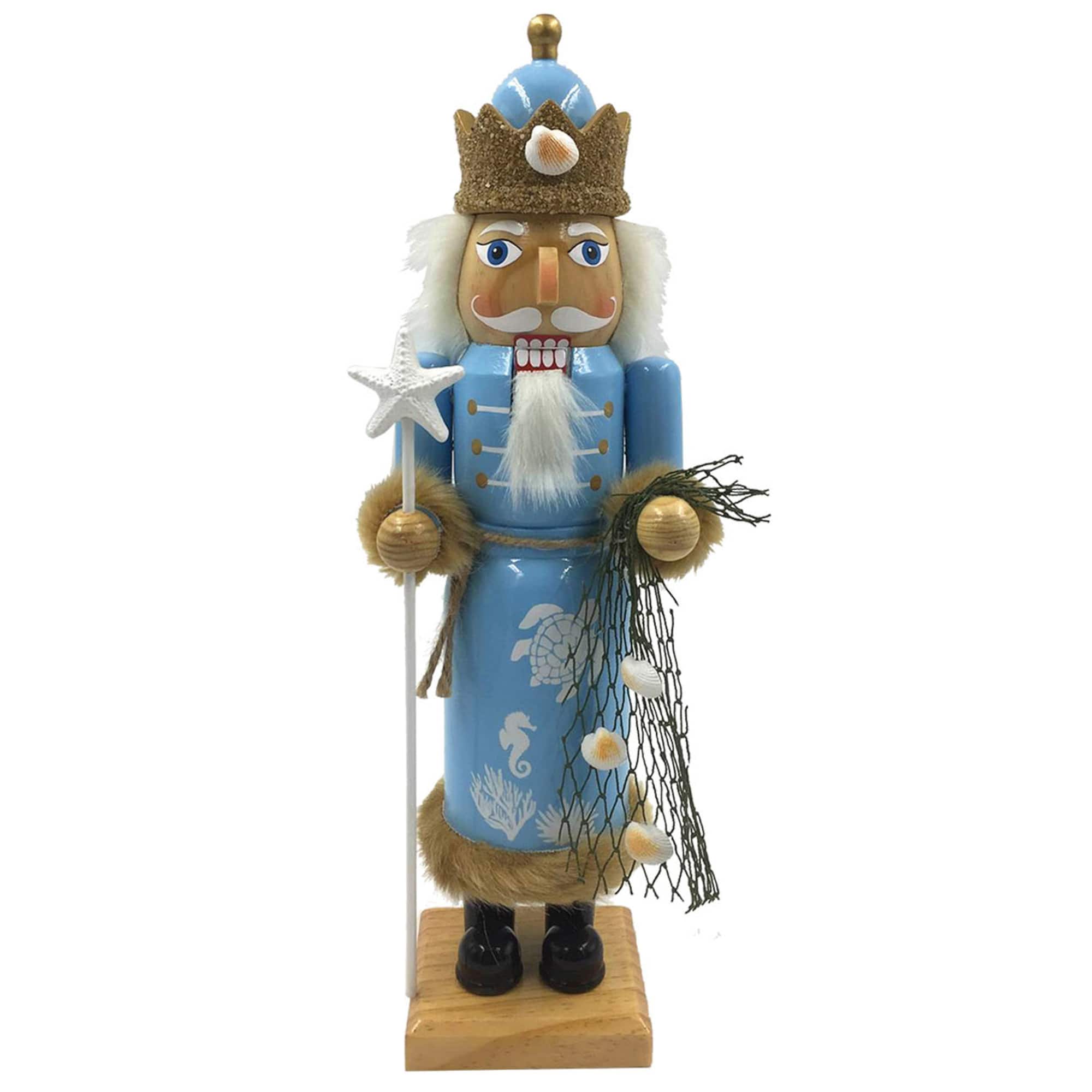 Santa's Workshop 14.5" Coastal King Nutcracker